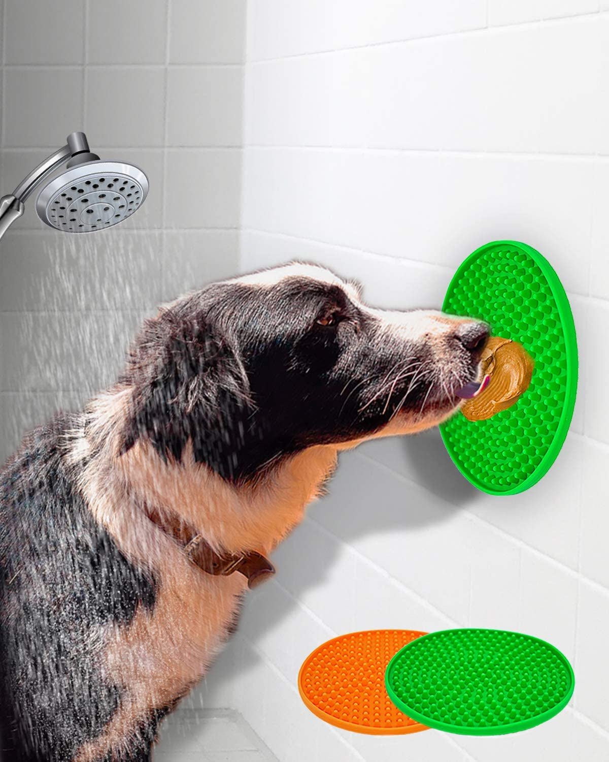 Lick Mat for Dogs, Dog Bath Peanut Butter Lick Pad with Suction Cups, for Slow Feeder, Distraction, Dog Shower and Grooming